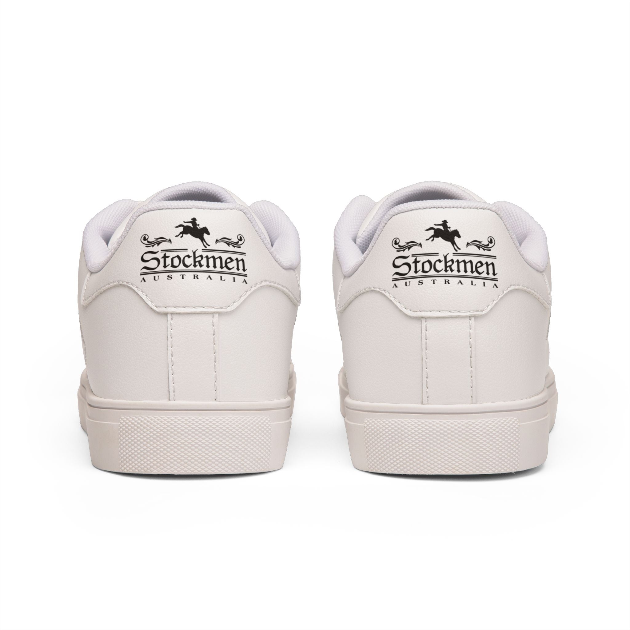 OUTBACK Men's White Leather Low-Top Sneakers