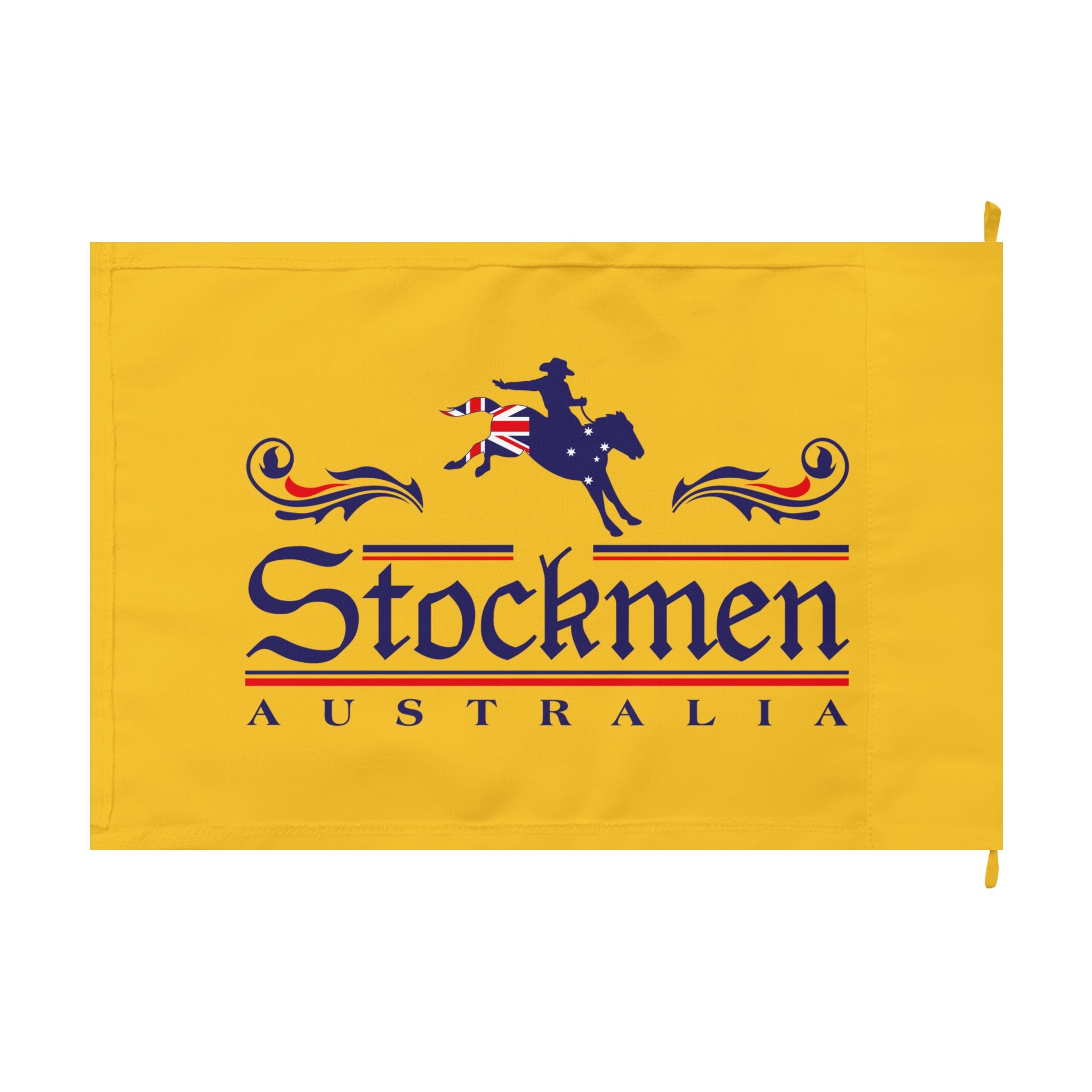 Stockmen Australia Double-Sided Outdoor Flag – Yellow Equestrian Farm Decor