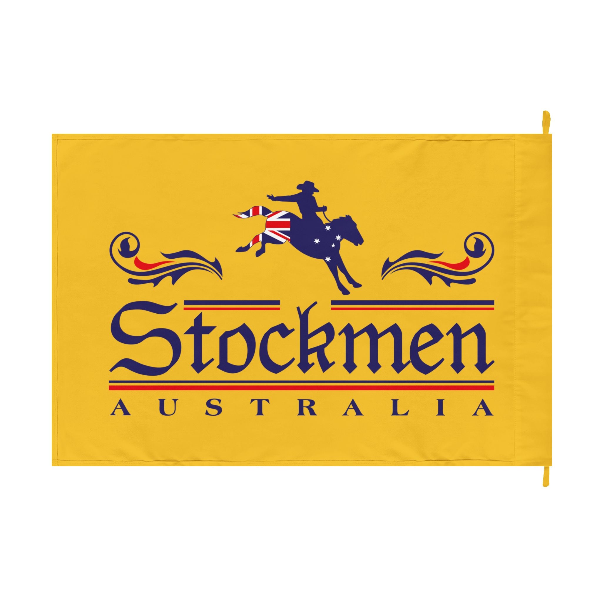 Stockmen Australia Double-Sided Outdoor Flag – Yellow Equestrian Farm Decor