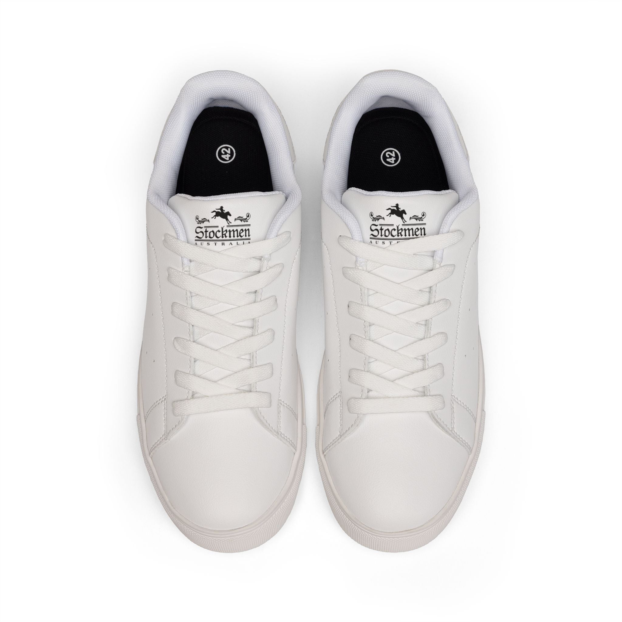 OUTBACK Men's White Leather Low-Top Sneakers