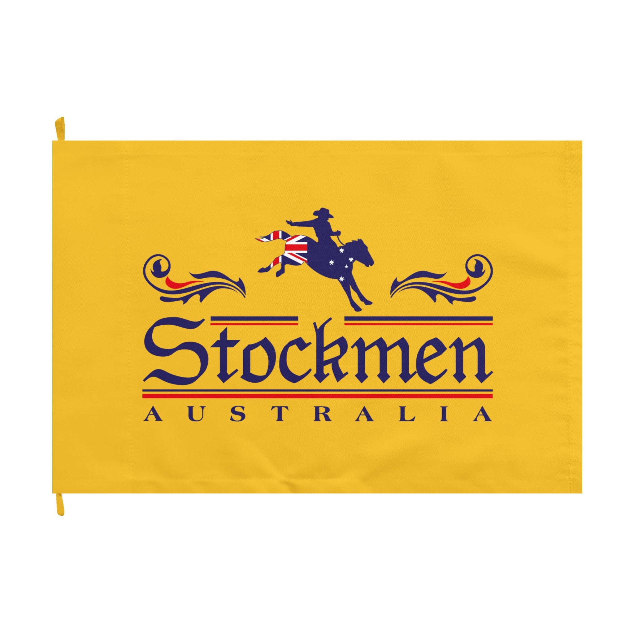 Stockmen Australia Double-Sided Outdoor Flag – Yellow Equestrian Farm Decor