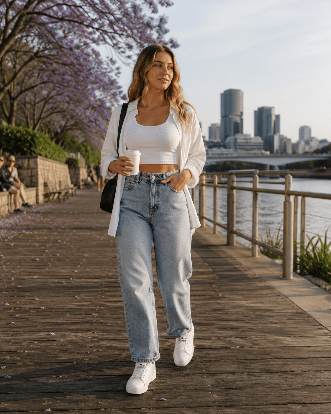OUTBACK Women’s White Leather Sneakers