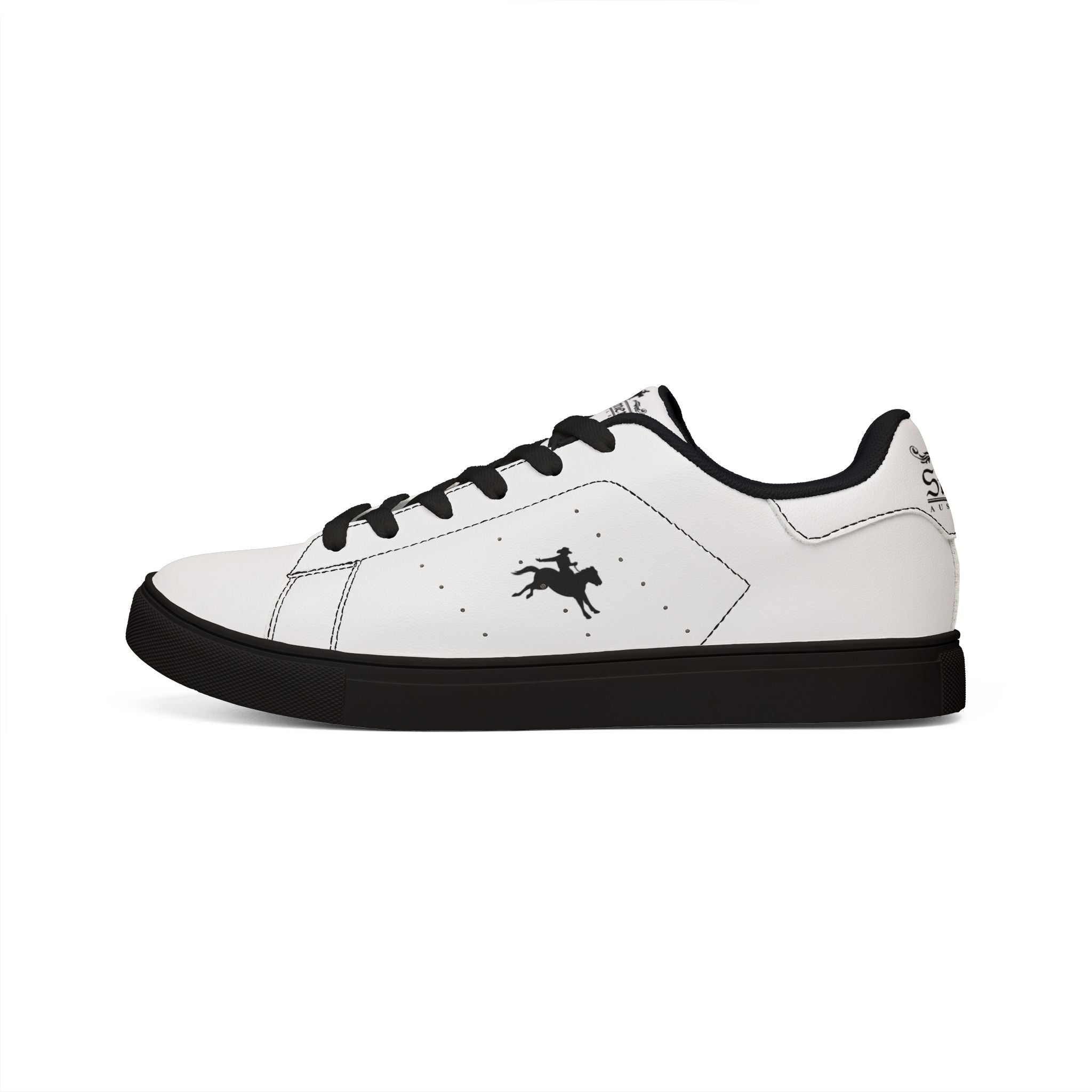 OUTBACK Men's Black/White Leather Sneakers